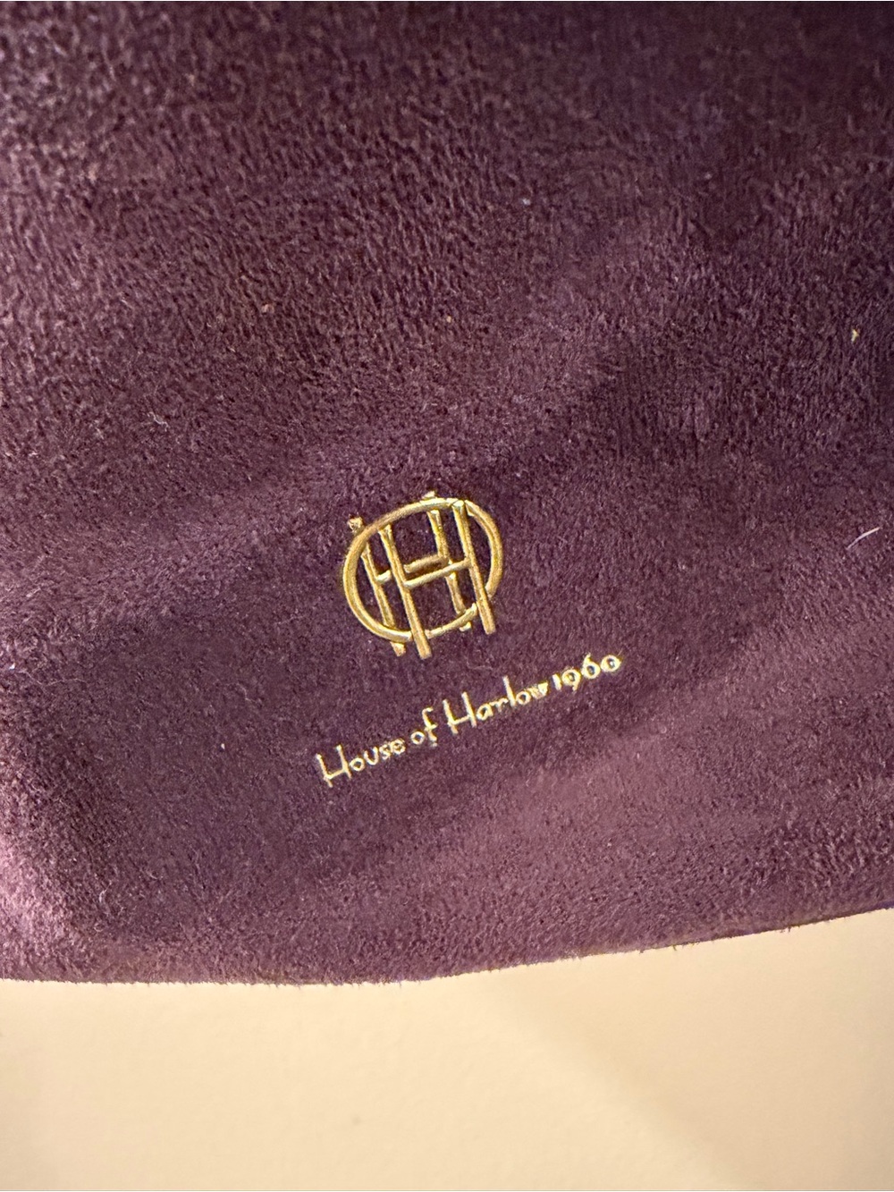 House of Harlow Suede Shoulder Bag in Deep Plum and matching cardholder wallet - Picture 4 of 14